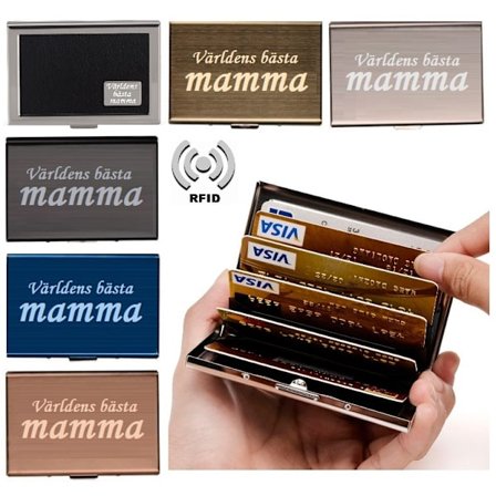 Världens bästa mamma - Rfid Rostfritt korthållare - morsdag