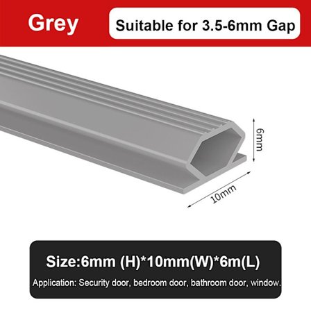 6M dørgab-tætningsliste Vinduestrækudelukker