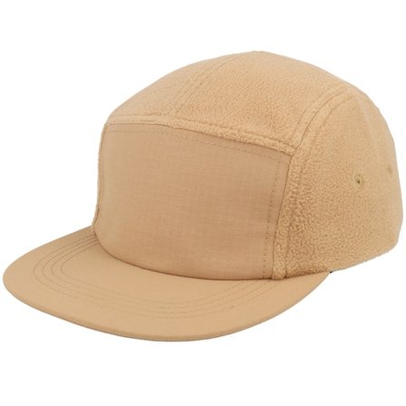 Beechfield - Beige 5panel Cap - Blank Biscuit Recycled Fleece Camper 5-Panel @ Hatstore