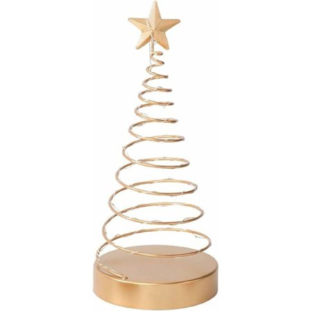 Julgran Spiral Lampa Xmas Led Slice Bordsskiva Spire Ljus Med Bas Jul Dekoration (Inget Batteri)