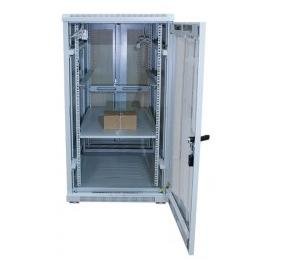 ALLNET 19"Schrank, 42HE, B600/T1000mm, perforierte Blechtüren, Lichtgrau, SNB-Serie,
