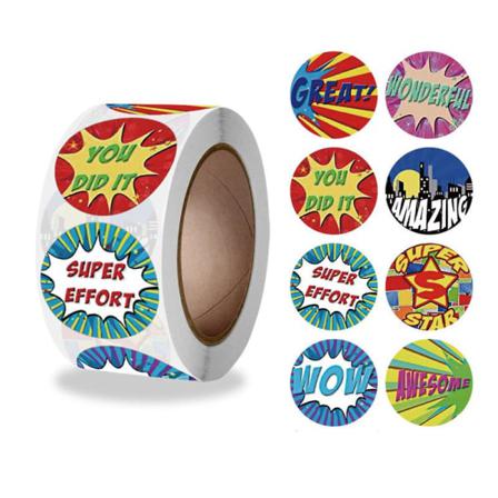 500st Stickers Klistermärken - City Motiv - Cartoon Multifärg