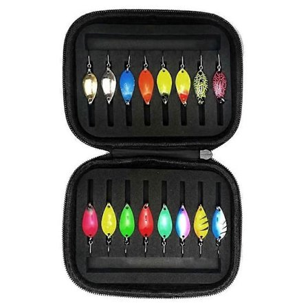 16 stk. 2,5g 3,5g 5g Ørred Spoon Sæt Fiske Kunstig Agn Spinner Blink Ørred Agn Skeer med St