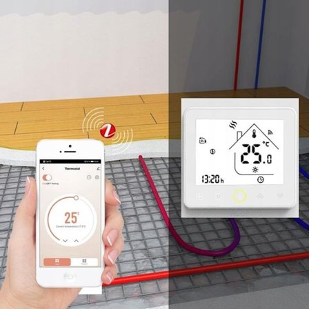 Termostat Zigbee - ARHATREYA - Programmérbar - Elektrisk Gulvvarme - IP20
