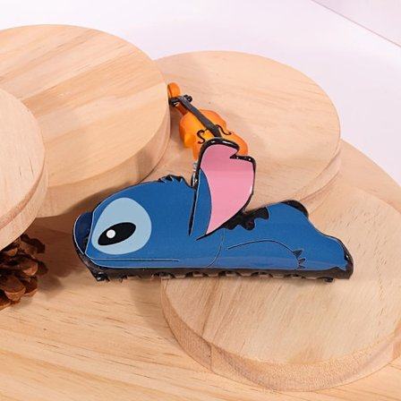 3 Stitch utsøkte tegneserie akryl hårklemmer haiklemme hårtilbehør egnet for voksne, slitesterk og moteriktig design, hårtilbehør