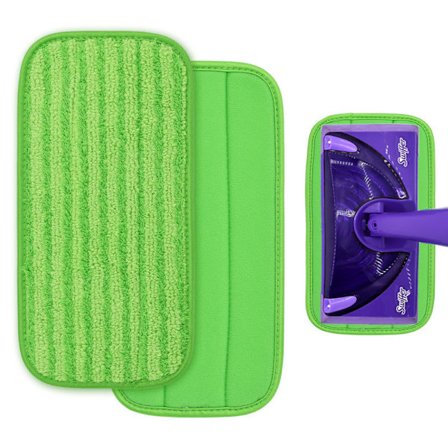 Återanvändbara Golvmoppdynor - Kompatibla Påfyllningar 2-pack - Maskintvättbara, 12 tum Mikrofiber Mopp Våta Dynor - Miljövänliga 