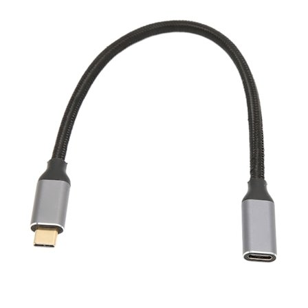 USB-C-jatkokaapeli - 10 Gbps tiedonsiirto, 100 W virransyöttö, 4K 60 Hz video, E-merkkisiru - 0,25 m
