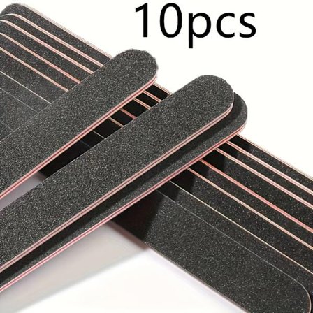 10 st Professionella Dubbelsidiga Nagelfilar Set 100/180 Grit Tvättbar Salonganvändning