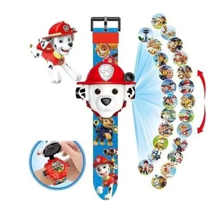 SBSGV Barn Projektor Klokke Søt Tegneserie Hund Mønster Leke Julegave Bursdagsgave for 38 År Gamle Gutter Jenter Hvit