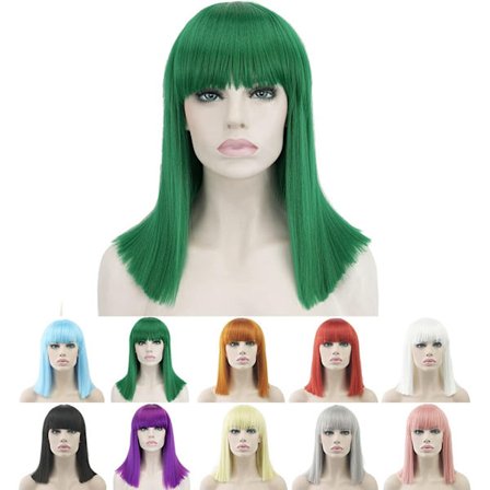 Kort Cosplay-Paryk med Naturligt Klippet Hår