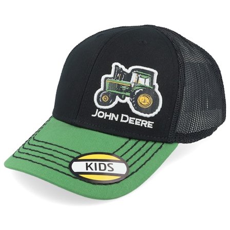 John Deere - Schwarz Trucker Cap - Kids Tractor Cap Black/Green Trucker @ Hatstore