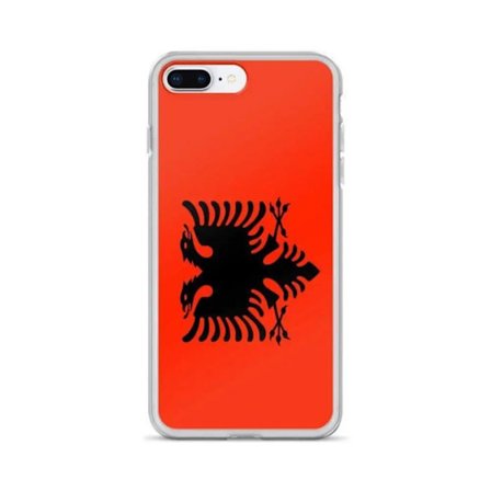 iPhone-skal - Albanien - Flagga - Fjädrande - Flerfärgad - Kompatibel med iPhone 8 Plus