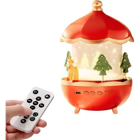 Julepynt nattlys for jenterom, 3 i 1 stjerneprojektor nattlys og musikkboks, RC roterbar stjerne nattlys for jenters bursdag (h-3)