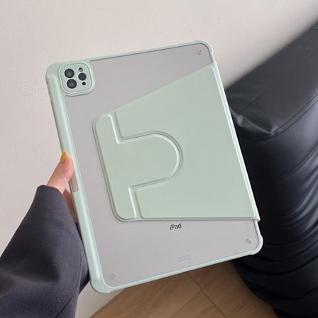 Etui for iPad 2024 Pro 11" M4 Melonfarget Solid Ramme Roterende Trifold