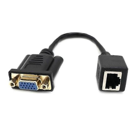 VGA til RJ45 Adapterkabel Hun/Han til Hun Tilslutningsforlænger Linjeoverførsel VGA-signal over lange afstande [DB]