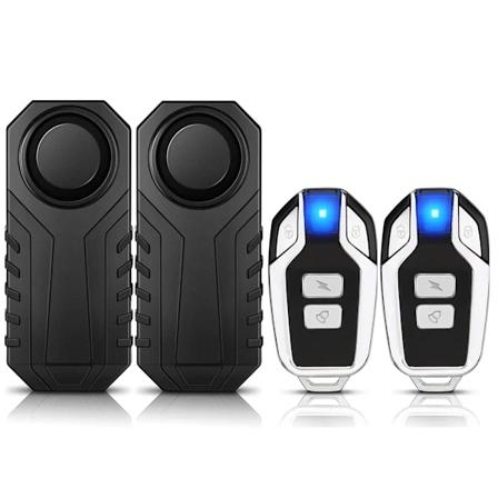 Hollarm Trådløs Cykel Vibrationsalarm IP55 Vandafvisende Motorcykelalarm Fjernbetjening Tyverisikring Cykeldetektor Alarmsystem H