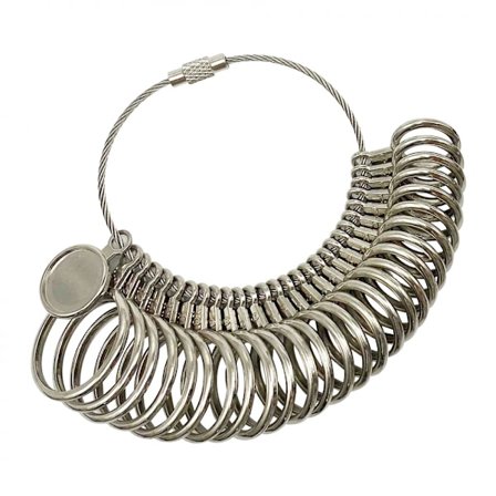 Ring Ring Mät Ring Ring Mät Ring Ring Storlek Mät Ring Linjal Ring Ring Ring Mätverktyg 1 Stycke Silver
