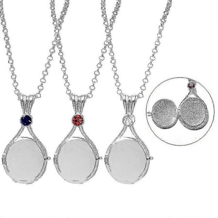 H2o Halskæde Havfrue Skal Åbningsbart Og Lukbart Vedhæng Tilbehør Gave Dame blå