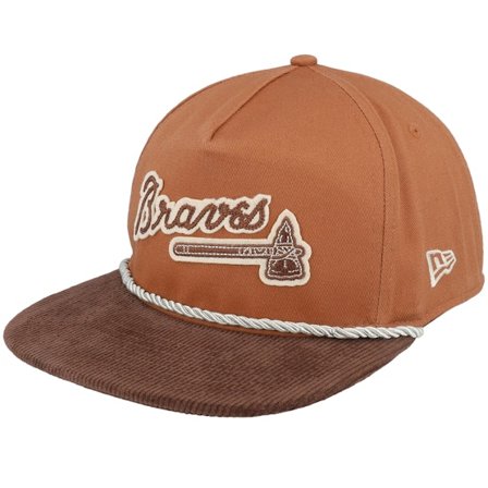 New Era - MLB Brun snapback Keps - Atlanta Braves Corduroy Golfer Brown/Pine Snapback @ Hatstore