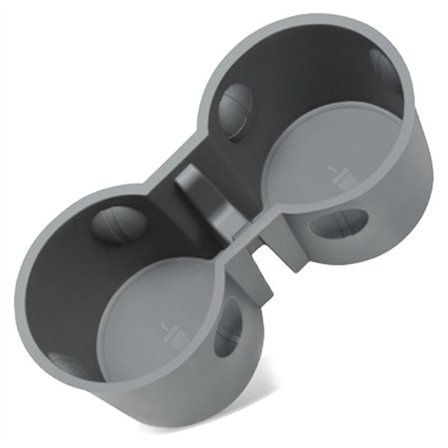 TPE Dubbelhåls Mugghållare Konsol Förvaringslåda Mugghållare för Modell 3 Y 2021 2022