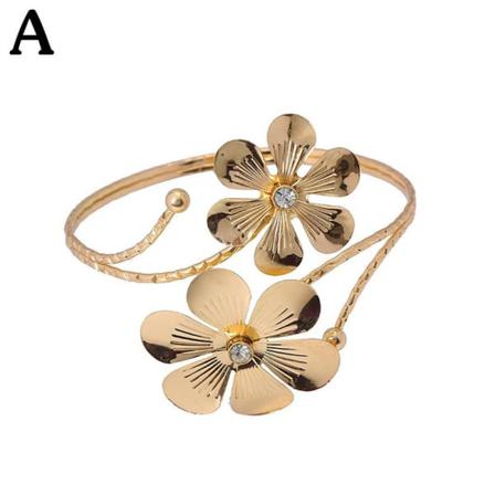 Armmanschett Överarmsband Armlänk Justerbar Blomform Armband O