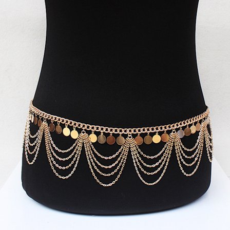 Boho Belly Chain for Women Body Chain Midjekedja Mode Body Accessories för Summer Beach Nightclub