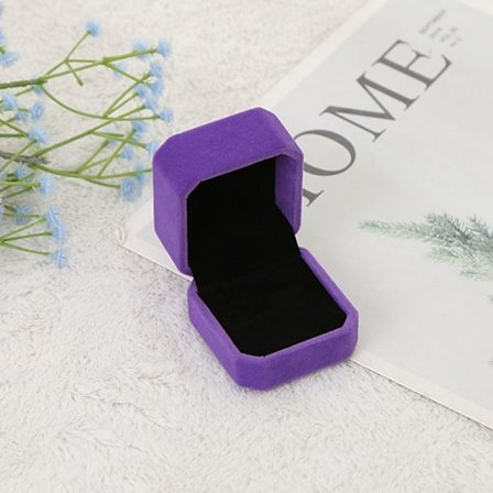 Øredobber Ring Box Smykker Vitrine Lilla