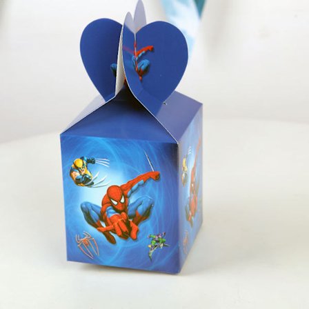 Spider-Man tema bursdagsfest dekorasjonstilbehør gutter gave Spider-Man godteriboks 6 stk