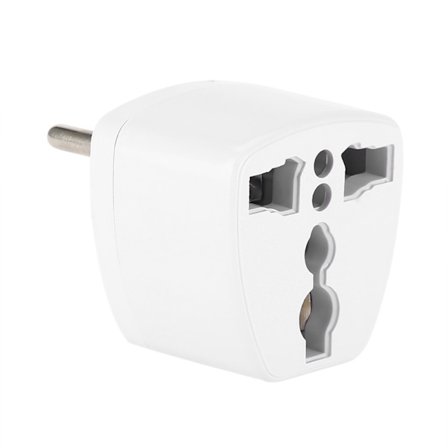 Universal strømstik rejsekonverteradapter, der konverterer fra US / UK / AU til EU