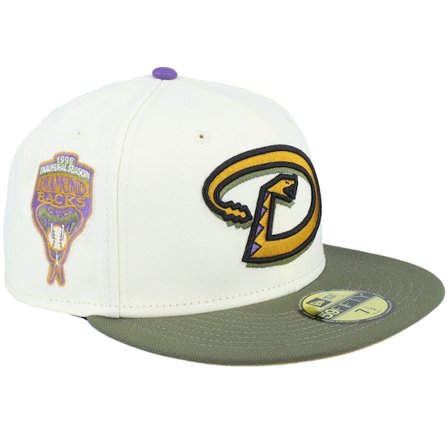 New Era - MLB Wit fitted Cap - Arizona Diamondbacks Orientation Pack 59FIFTY Chrome/Olive/Tan Fitted @ Hatstore