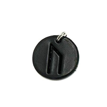 Handmade pendant with nordic rune made of swedish leather