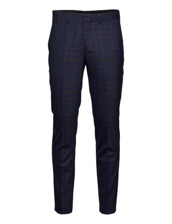 Slhslim-Mylobill Dkblu Gr Chk Trs Blue Selected Homme