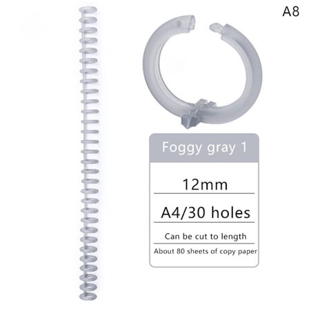 30 huller plastikspiralringe til A4-papir til notesbogspapir