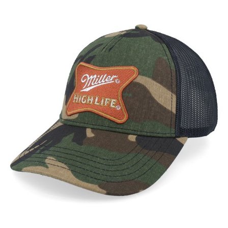 American Needle - Camo trucker Keps - Miller High Life Valin Camo/Black Trucker @ Hatstore
