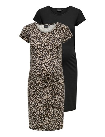Only Maternity | Olmlovely Life S/S Dress 2-Pck Noos | XL