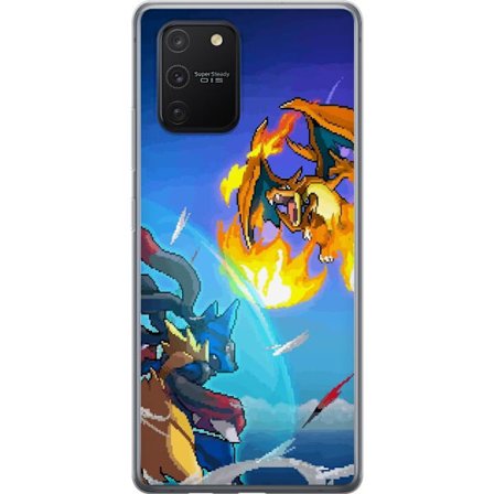 Samsung Galaxy S10 Lite Läpinäkyvä kuori Pixel Battle