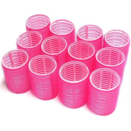 48 mm store hårruller, selvgrep, salongfrisørkrøller, store,(roserød) ,12/24 pakke