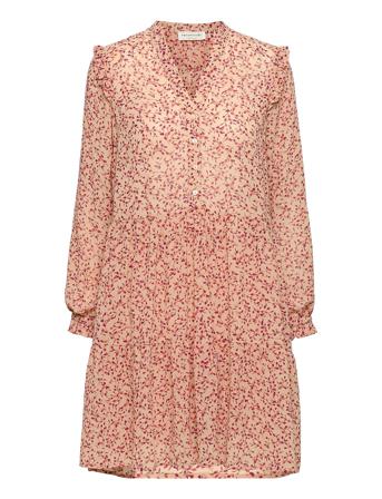 Recycled Polyester Dress Ls Knelang Kjole Beige Rosemunde