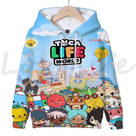 Toca Life World Luvtröjor Pojille ja Tytöille Pitkähihaiset Paidat Lapset Urheilupuvut Lapset Piirretty Paidat Syyspaidat Sudadera 2 2 kids-140(10T)
