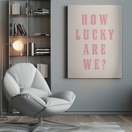 How Lucky Are We? Canvastavla 50x70 cm