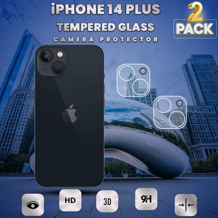 2-Pack Iphone 14 Plus Linsskydd - 9H Härdat Glas - Super 3D