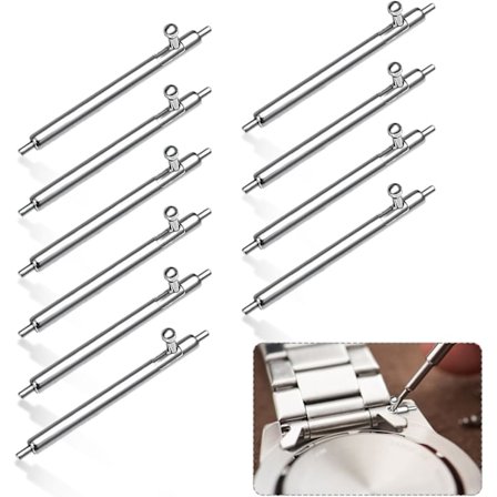 10 stk. Quick Release fjederstænger til urremme, urstifter i rustfrit stål, reparationsværktøj til urremme i rustfrit stål (20 mm)