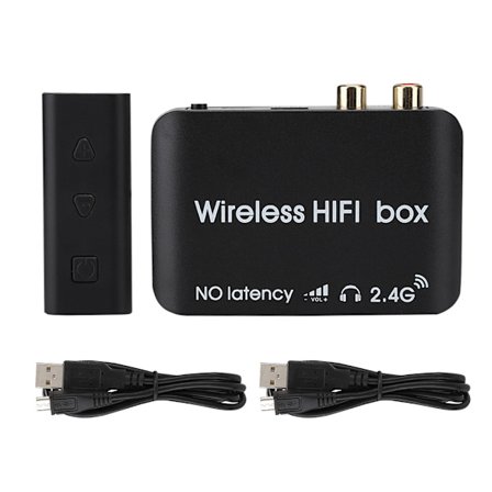 Holdbar ABS Trådløs 2.4G HIFI Ingen Forsinkelse Audio Sender Modtager Sæt 2403-2478MHZ