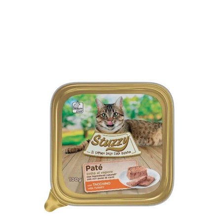 Stuzzy Paté Classico con Tacchino per Gatti Adulti Vaschetta 100g
