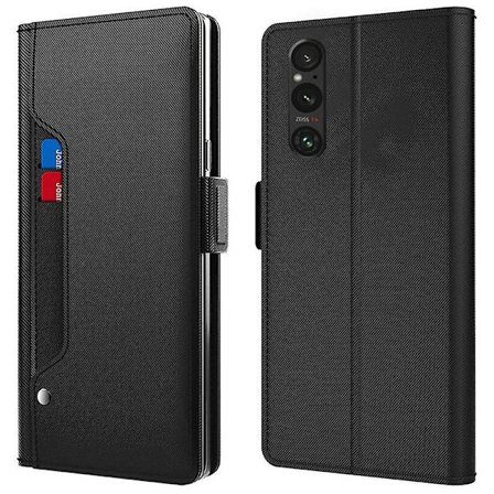 För Sony Xperia 1 V Stötsäkert case Mirror Design Stand Korthållare Cover