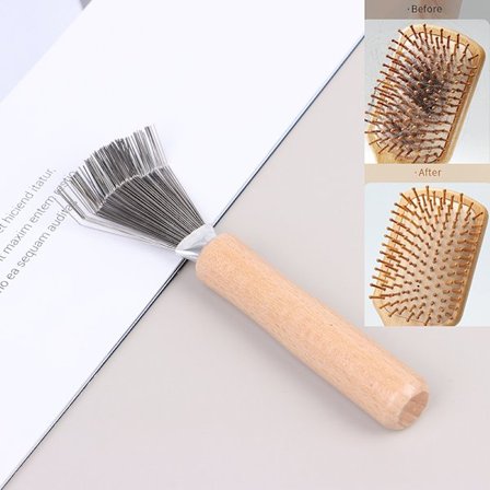 1 Stk Wooden Comb Cleaner Delikat Rengjøring Avtakbar hårbørste