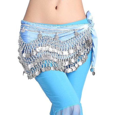 Dame Mavedans Hofte Nederdel Kvaster Pailletter Hofte Tørklæde Stroppy Wrap Rave Nederdele Halloween