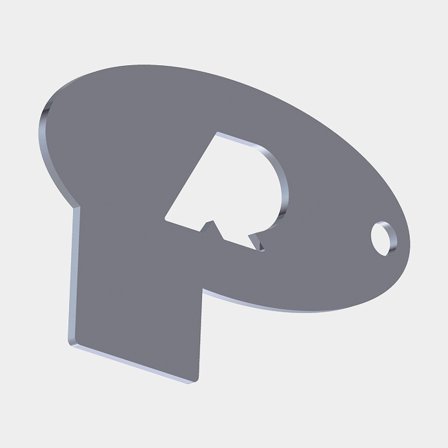 Chave para passagem de convés Rutgerson Deck Filler Key, para tampa com encaixe para manivela de guincho