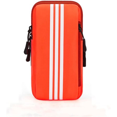 Løbe taske til mobiltelefon, til mobiltelefoner op til 6,5 tommer, løbearmbånd (Orange)