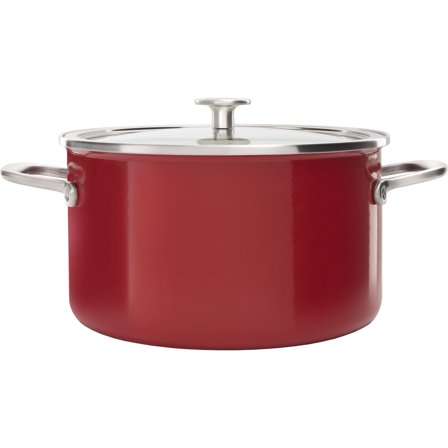 Kitchenaid Cookware Collection Gryde m/låg 24 cm, rød | KitchenOne